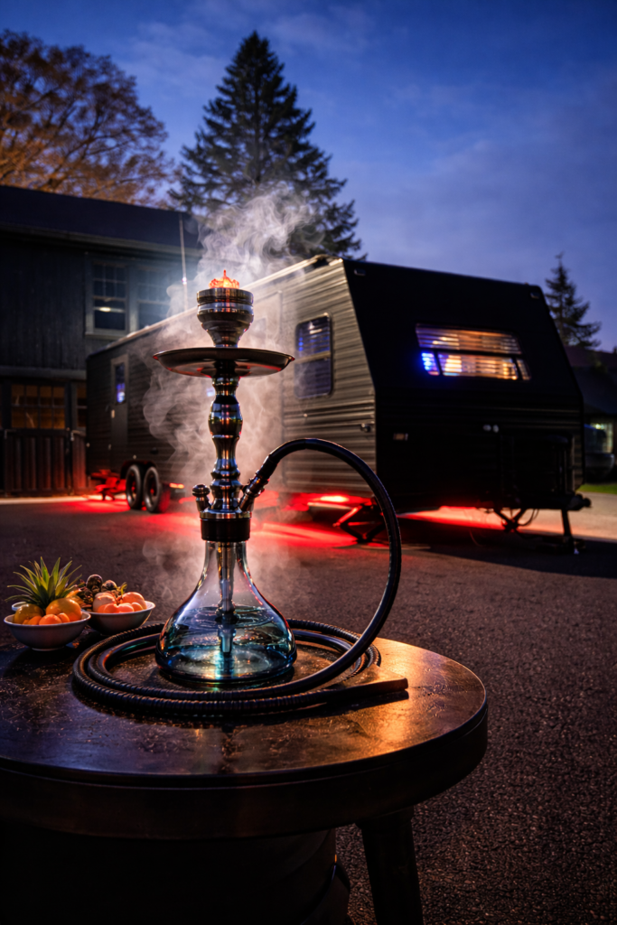 Mobile hookah lounge Connecticut luxury hookah setup by Fuego Hookah Lounge